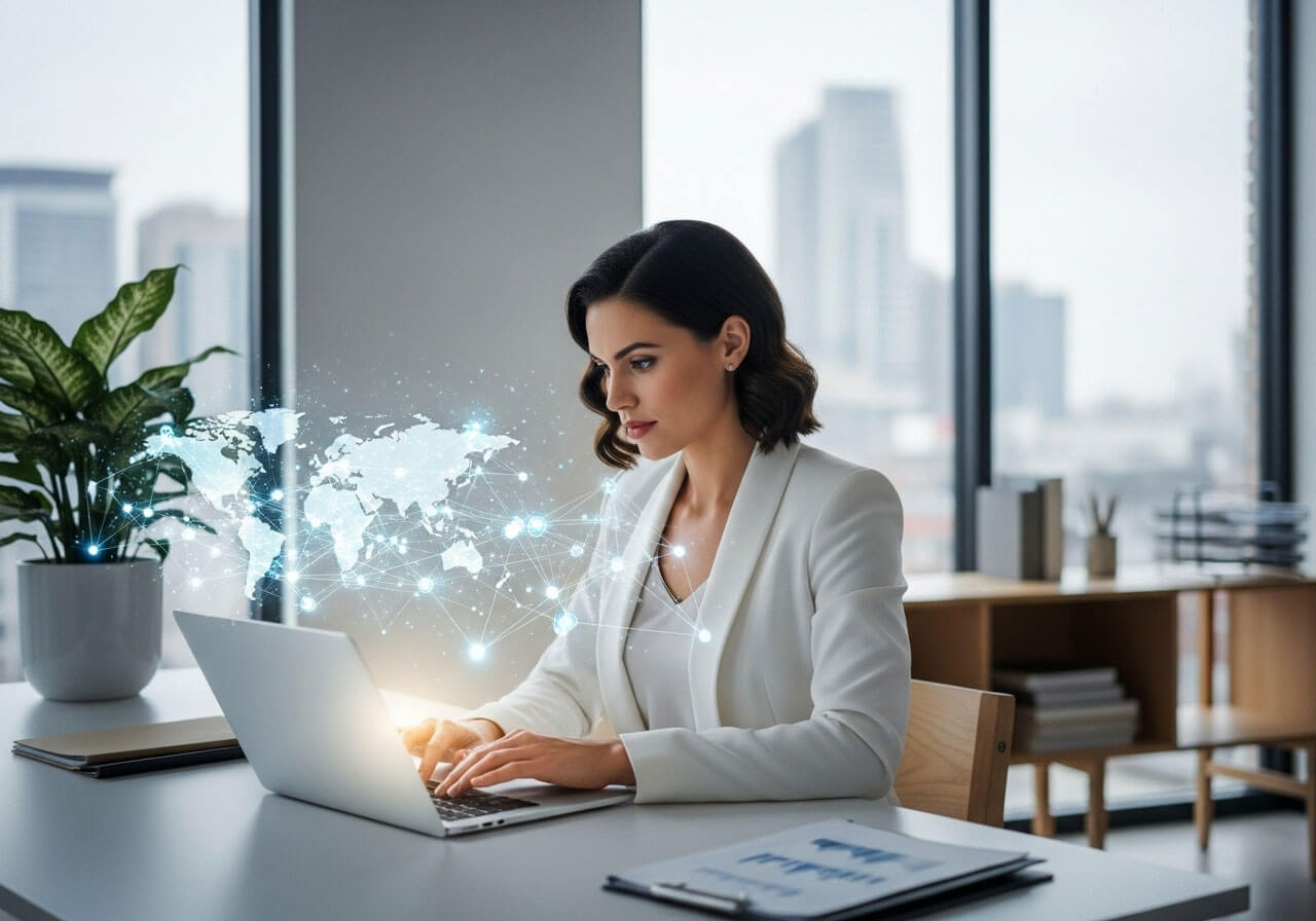 Domain targeting network visualization showing traffic filtering and security features